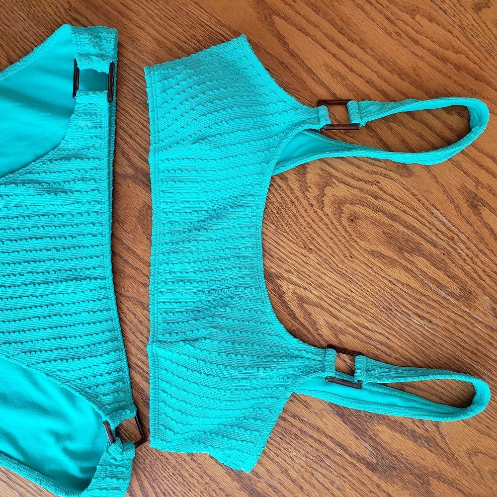 Two piece Bikini No boundaries Aqua 2 piece bikini textured - Picture 3 of 7